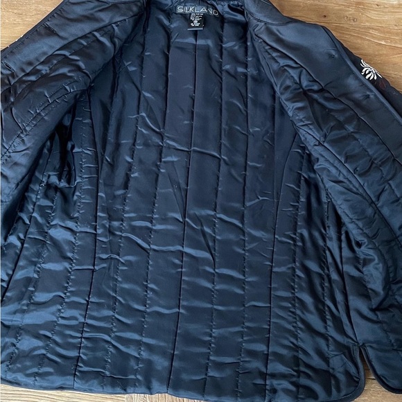 Ladies Lightweight Silk Embroidered Jacket Size 10 - Picture 9 of 10